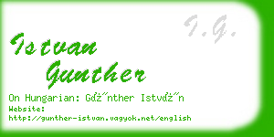 istvan gunther business card